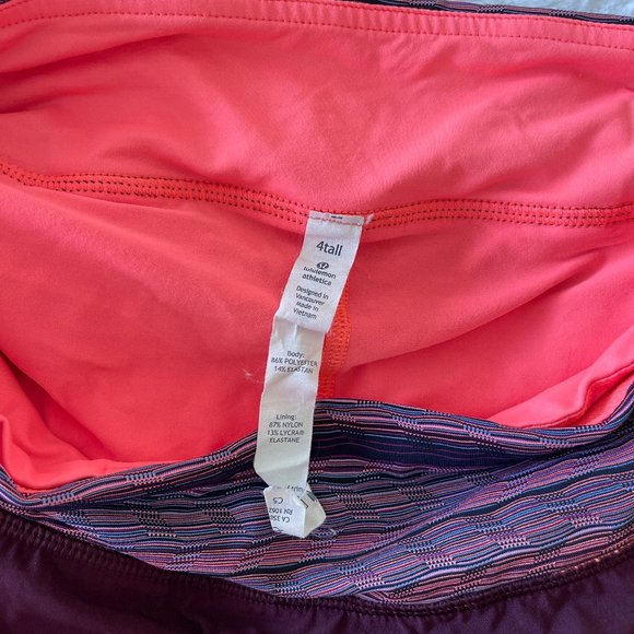 Lululemon Pace Rival Skirt Skort Size 4 Tall - Picture 7 of 7
